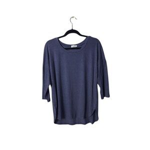 Navy Blue Sherosa Womens XL 3/4 Sleeve Casual Top